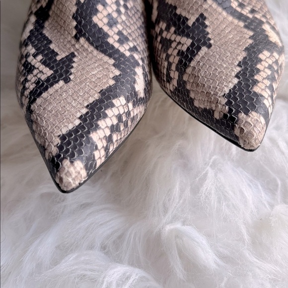 NEW Gianni Bini Boots Gianna Snake Print Leather Knee High Kitten Heel Pointed - Picture 7 of 12